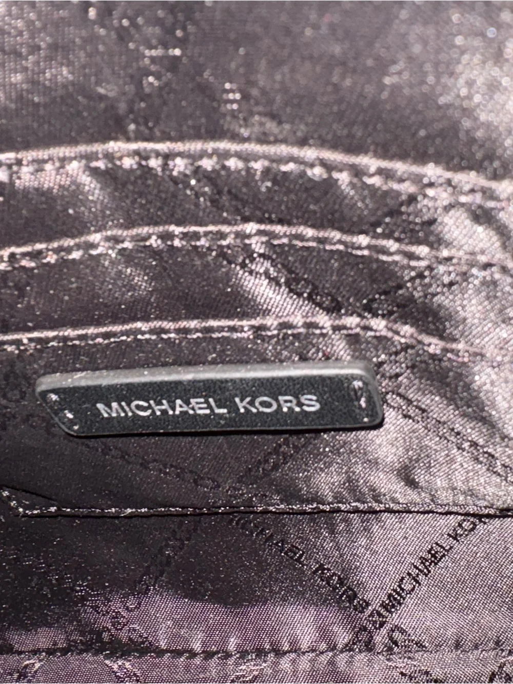 NWOT. Michael Kors Empire Medium Black Crystal Chain Link Pouchette. RARE.